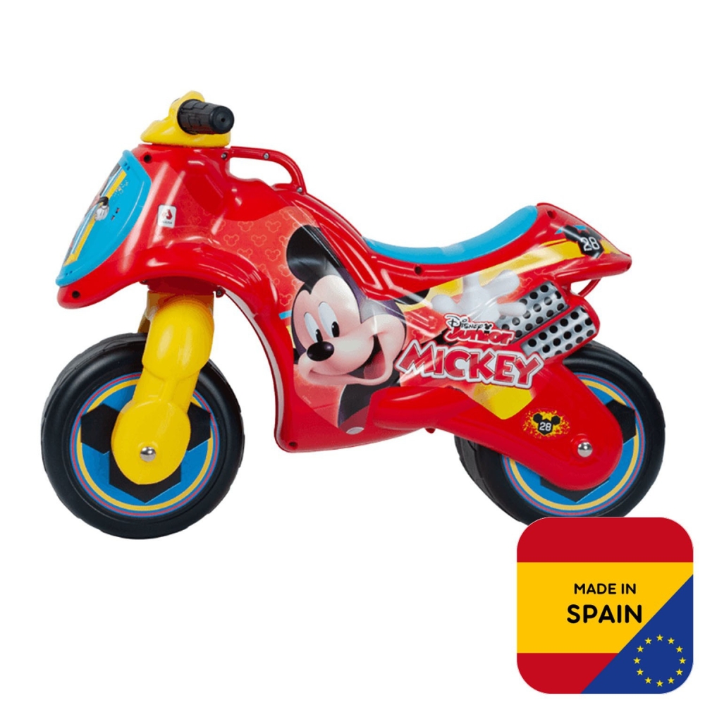 Paspiriamas motociklas INJUSA Mickey Mouse, raudonas-Judėjimui, Balansiniai dviratukai-e-vaikas