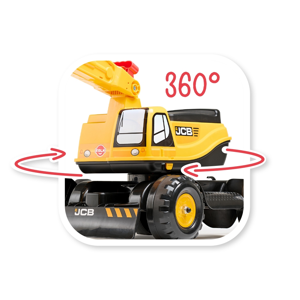 FALK JCB DIGGER Excavator Rotating Yellow Moving Bucket From 3 Years.