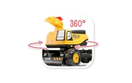 FALK JCB DIGGER Excavator Rotating Yellow Moving Bucket From 3 Years.