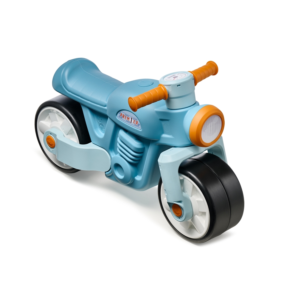 Paspiriamas motociklas FALK Quiet Wheels Motor Prem1er Retro Blue 1+-Judėjimui, Balansiniai dviratukai-e-vaikas