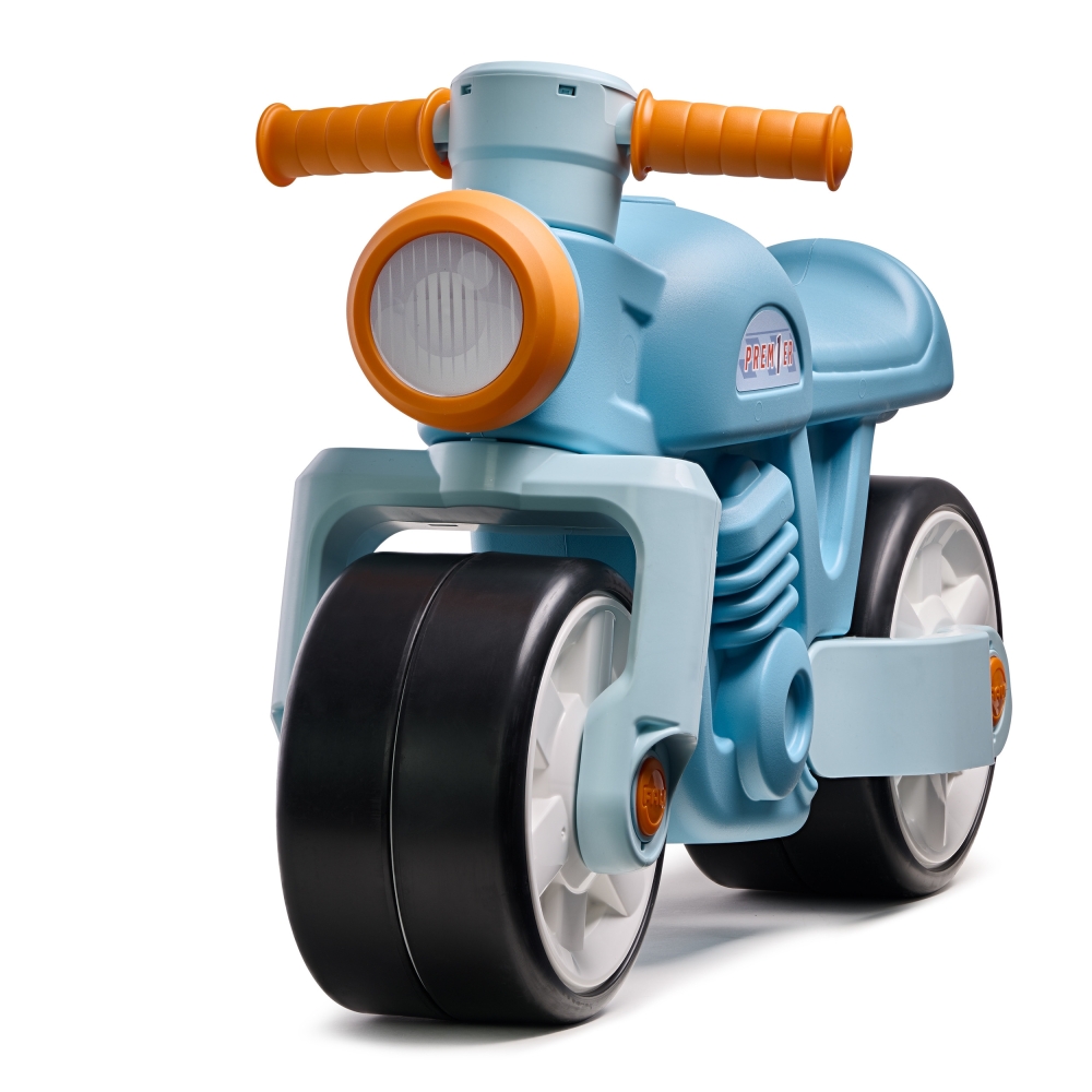 Paspiriamas motociklas FALK Quiet Wheels Motor Prem1er Retro Blue 1+-Judėjimui, Balansiniai dviratukai-e-vaikas