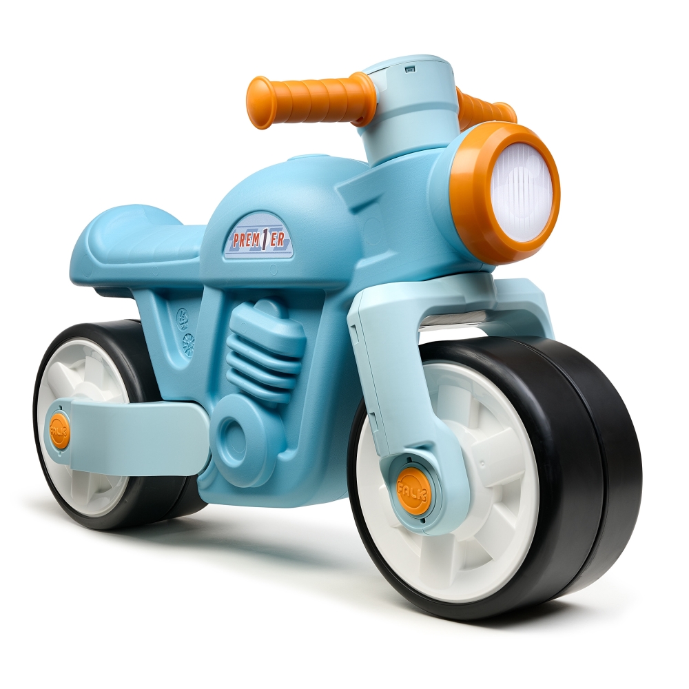 Paspiriamas motociklas FALK Quiet Wheels Motor Prem1er Retro Blue 1+-Judėjimui, Balansiniai dviratukai-e-vaikas