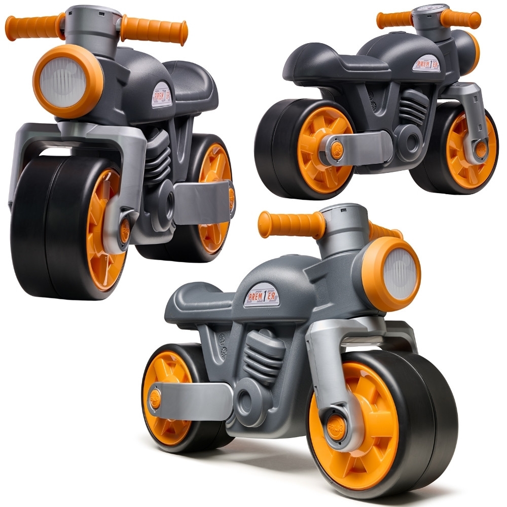 Paspiriamas motociklas FALK Quiet Wheels Prem1er Retro Black (nuo 12 mėn.