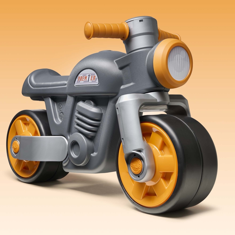 Paspiriamas motociklas FALK Quiet Wheels Prem1er Retro Black (nuo 12 mėn.