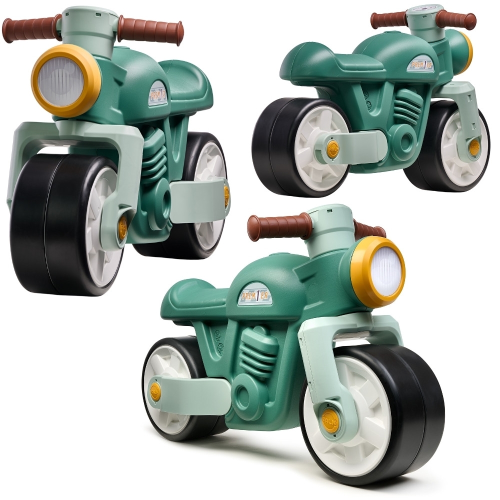 FALK Running Rider Quiet Wheels Motor Prem1er Retro Green 12+-Judėjimui, Balansiniai dviratukai-e-vaikas