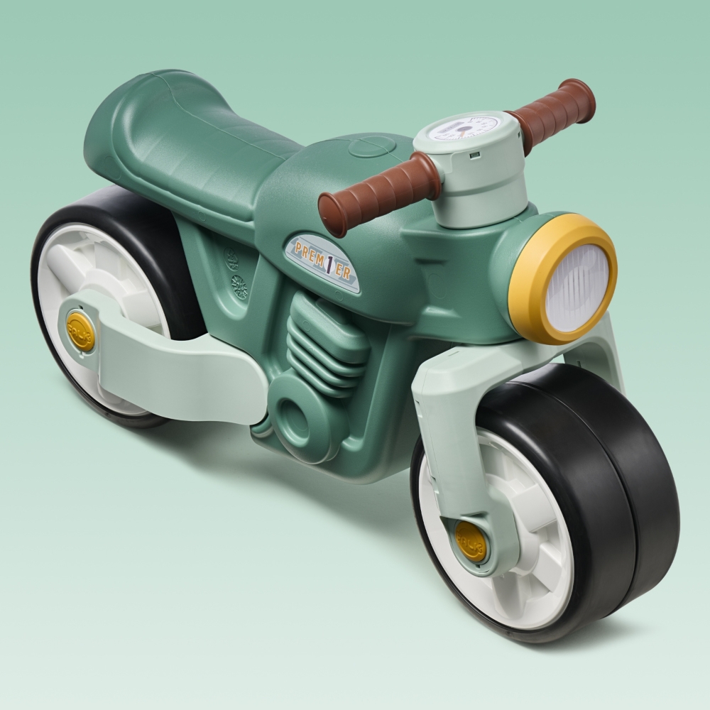 FALK Running Rider Quiet Wheels Motor Prem1er Retro Green 12+-Judėjimui, Balansiniai dviratukai-e-vaikas