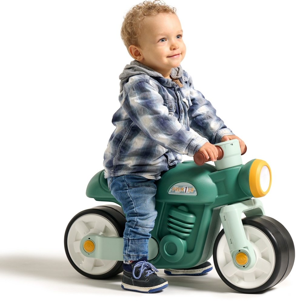 FALK Running Rider Quiet Wheels Motor Prem1er Retro Green 12+-Judėjimui, Balansiniai dviratukai-e-vaikas