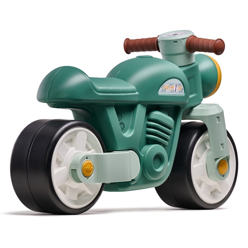 FALK Running Rider Quiet Wheels Motor Prem1er Retro Green 12+-Judėjimui, Balansiniai dviratukai-e-vaikas
