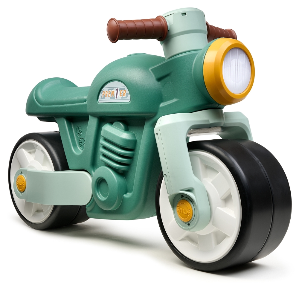 FALK Running Rider Quiet Wheels Motor Prem1er Retro Green 12+-Judėjimui, Balansiniai dviratukai-e-vaikas