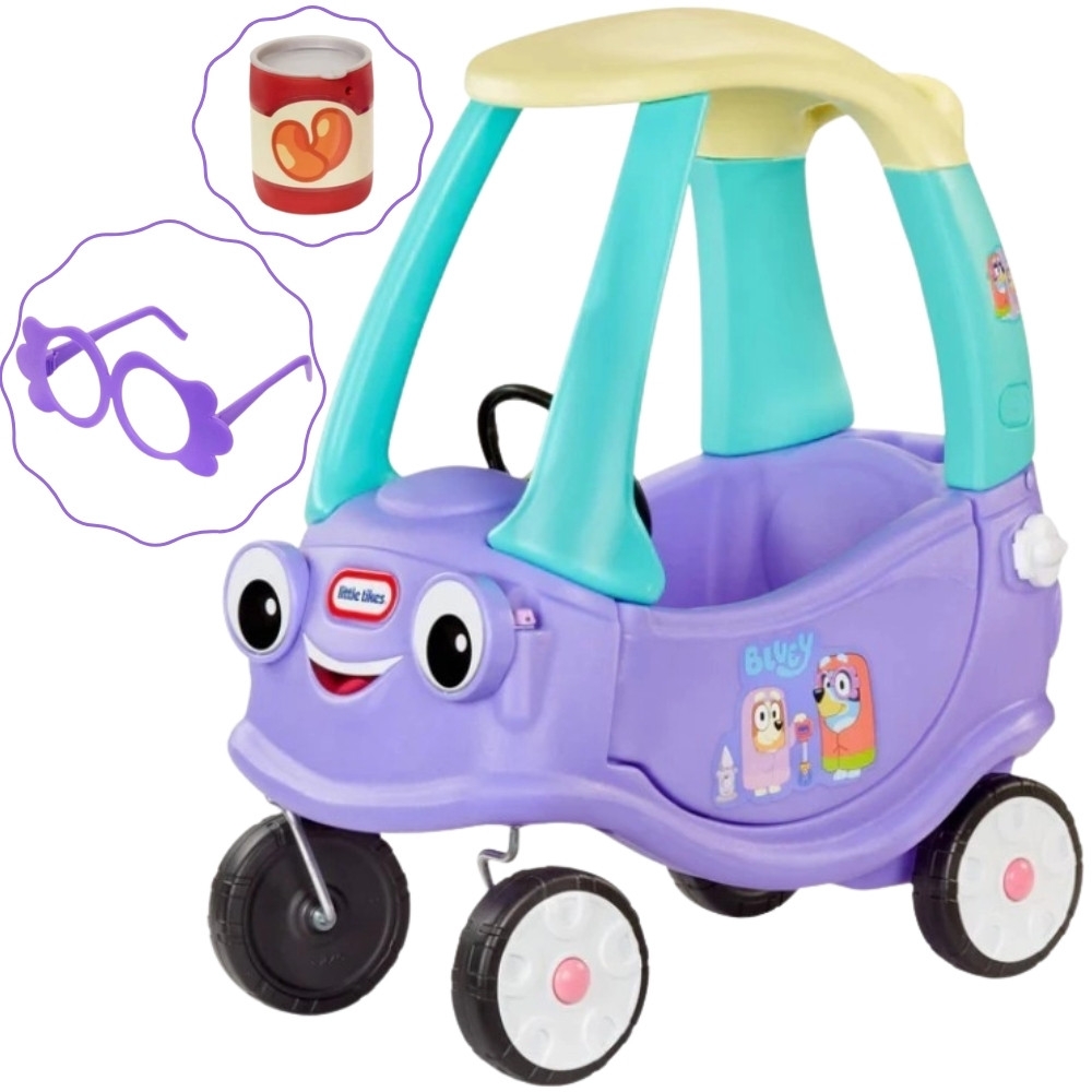 Paspiriama mašinėlė Little Tikes Cozy Coupe Bluey Rider-Judėjimui, Paspiriamosios mašinėlės ir jų priedai, Paspiriamos mašinėlės