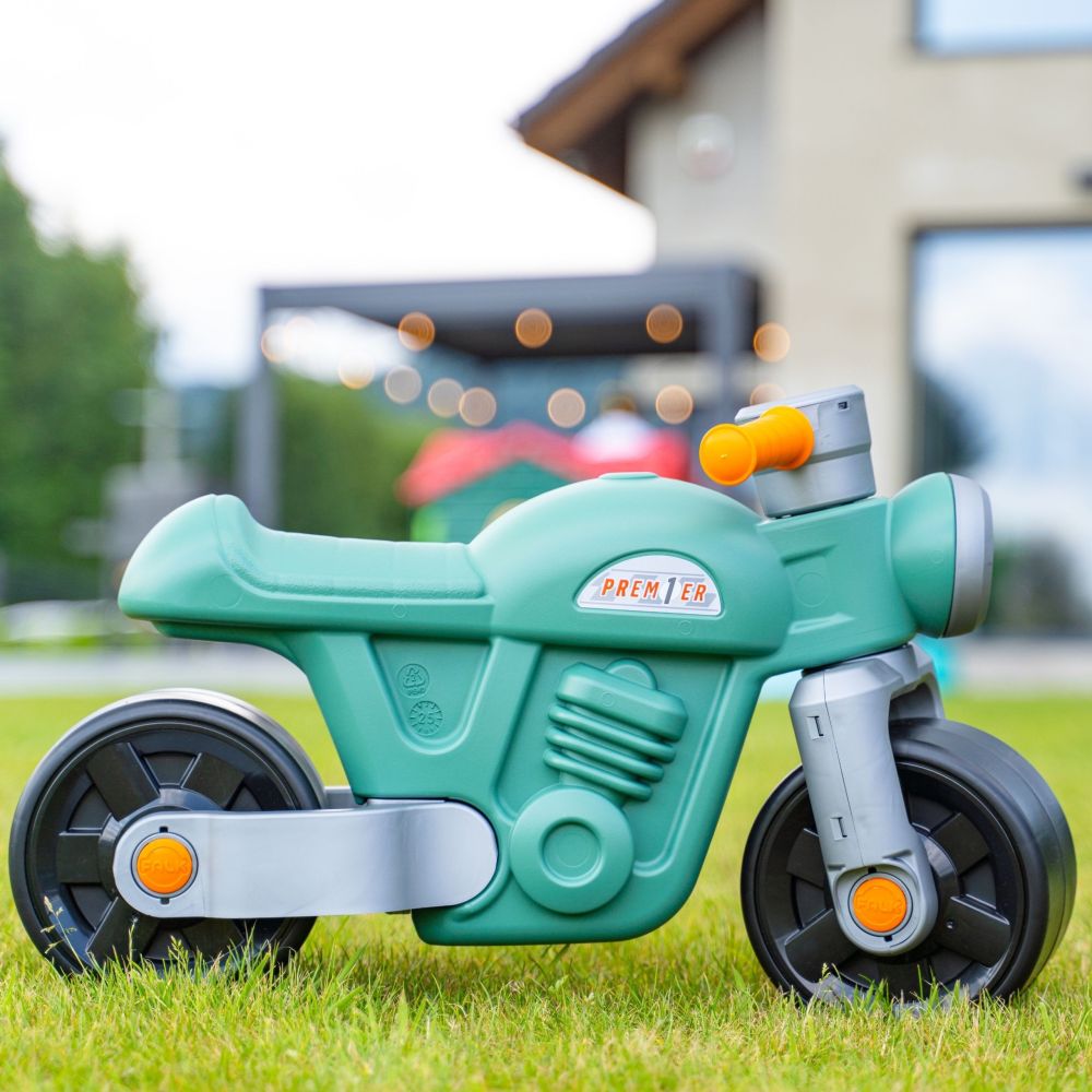 Paspiriamas motociklas FALK Moto Premier, 1–3 m., žalias