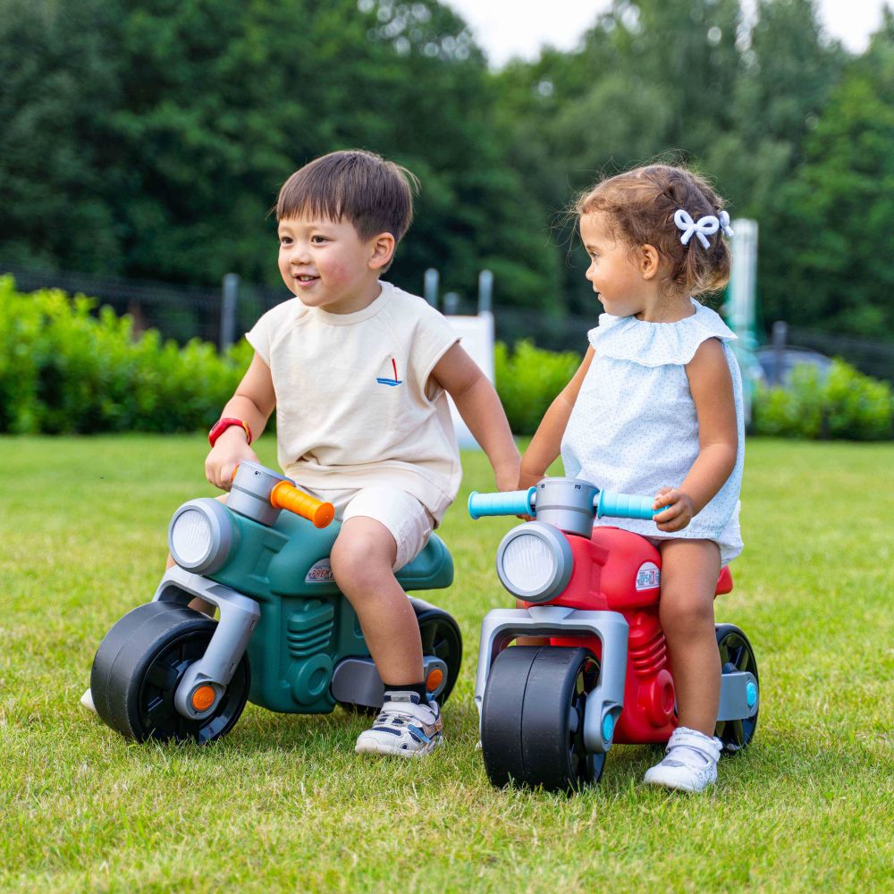 Paspiriamas motociklas FALK Moto Premier, 1–3 m., žalias