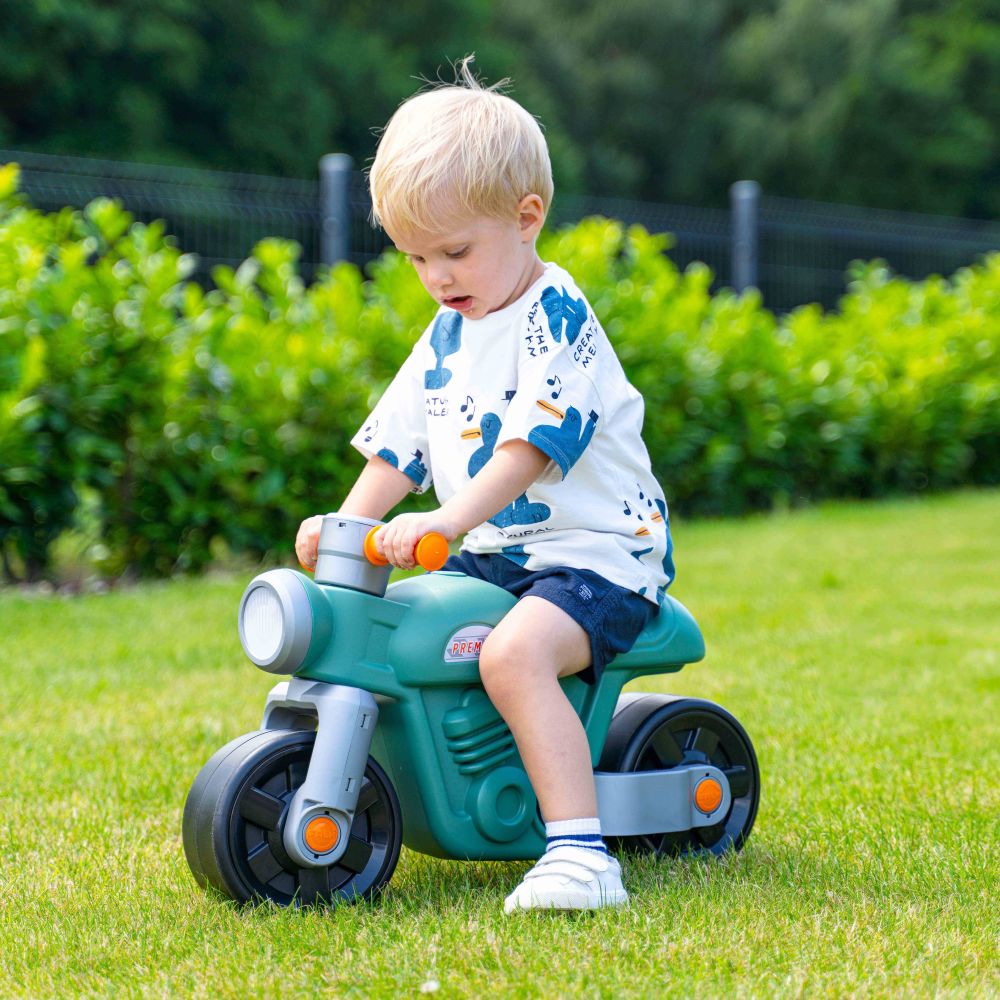 FALK Ride-on Motorbike Moto Premier Vintage Green for 1-3 Years 