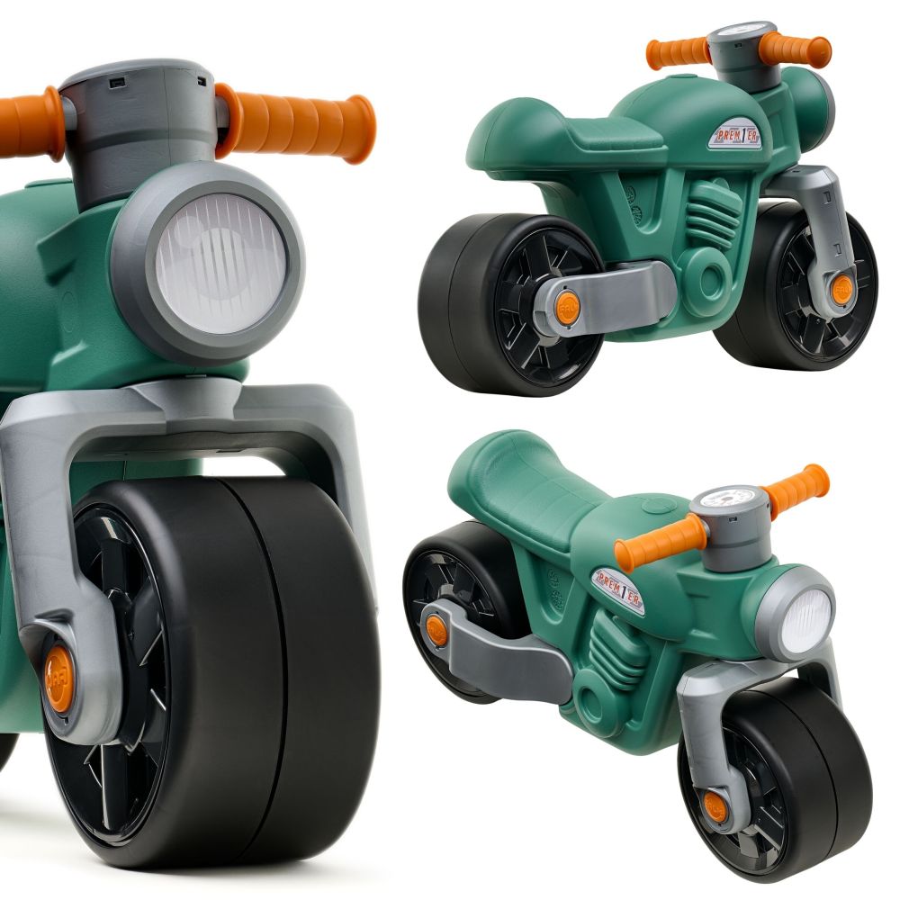 FALK Ride-on Motorbike Moto Premier Vintage Green for 1-3 Years