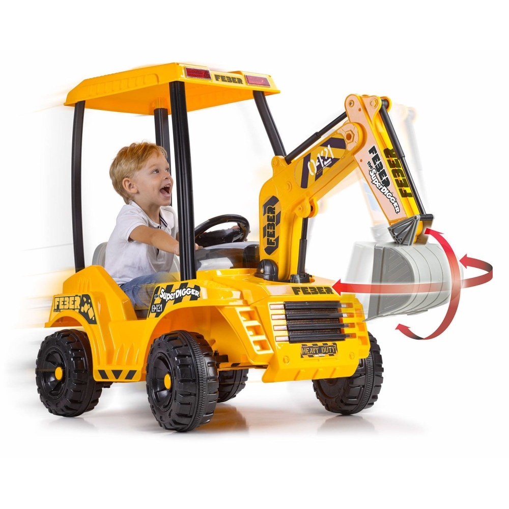 Elektrinis ekskavatorius FEBER Super Digger Improved LT Akumuliatorius 12V nuo 3 metų-Elektromobiliai vaikams, Traktoriai-e-vaik