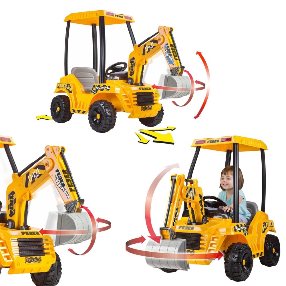 Elektrinis ekskavatorius FEBER Super Digger Improved LT Akumuliatorius 12V nuo 3 metų-Elektromobiliai vaikams, Traktoriai-e-vaik