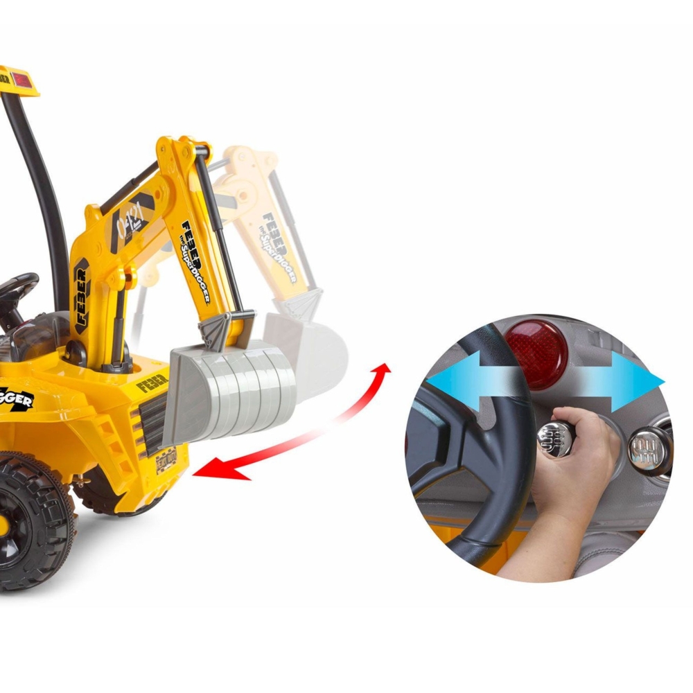 Elektrinis ekskavatorius FEBER Super Digger Improved LT Akumuliatorius 12V nuo 3 metų-Elektromobiliai vaikams, Traktoriai-e-vaik