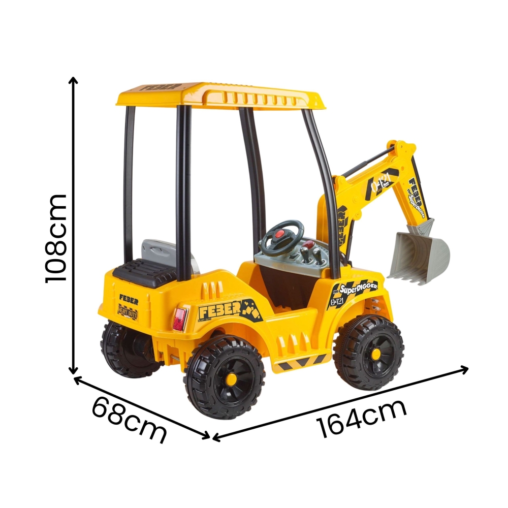 Elektrinis ekskavatorius FEBER Super Digger Improved LT Akumuliatorius 12V nuo 3 metų-Elektromobiliai vaikams, Traktoriai-e-vaik