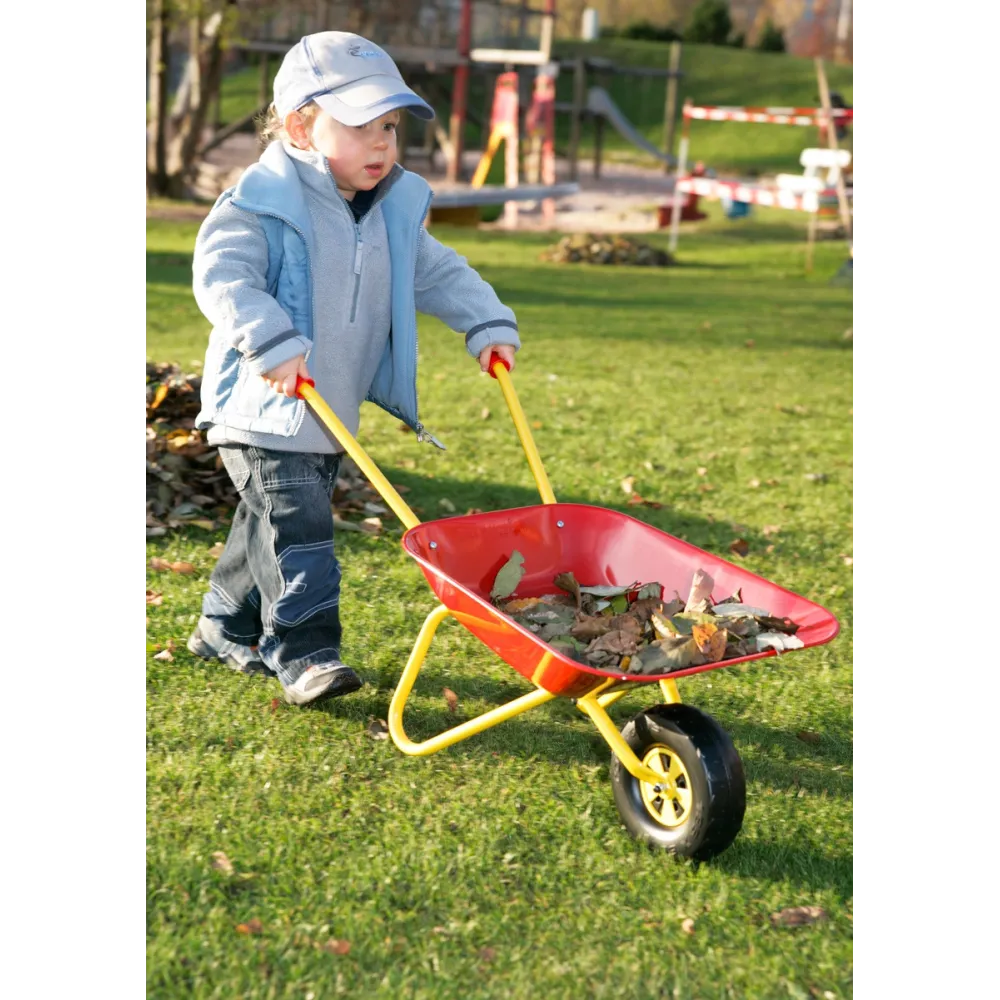 Taczka dla dzieci czerwona metalowa Rolly Toys 