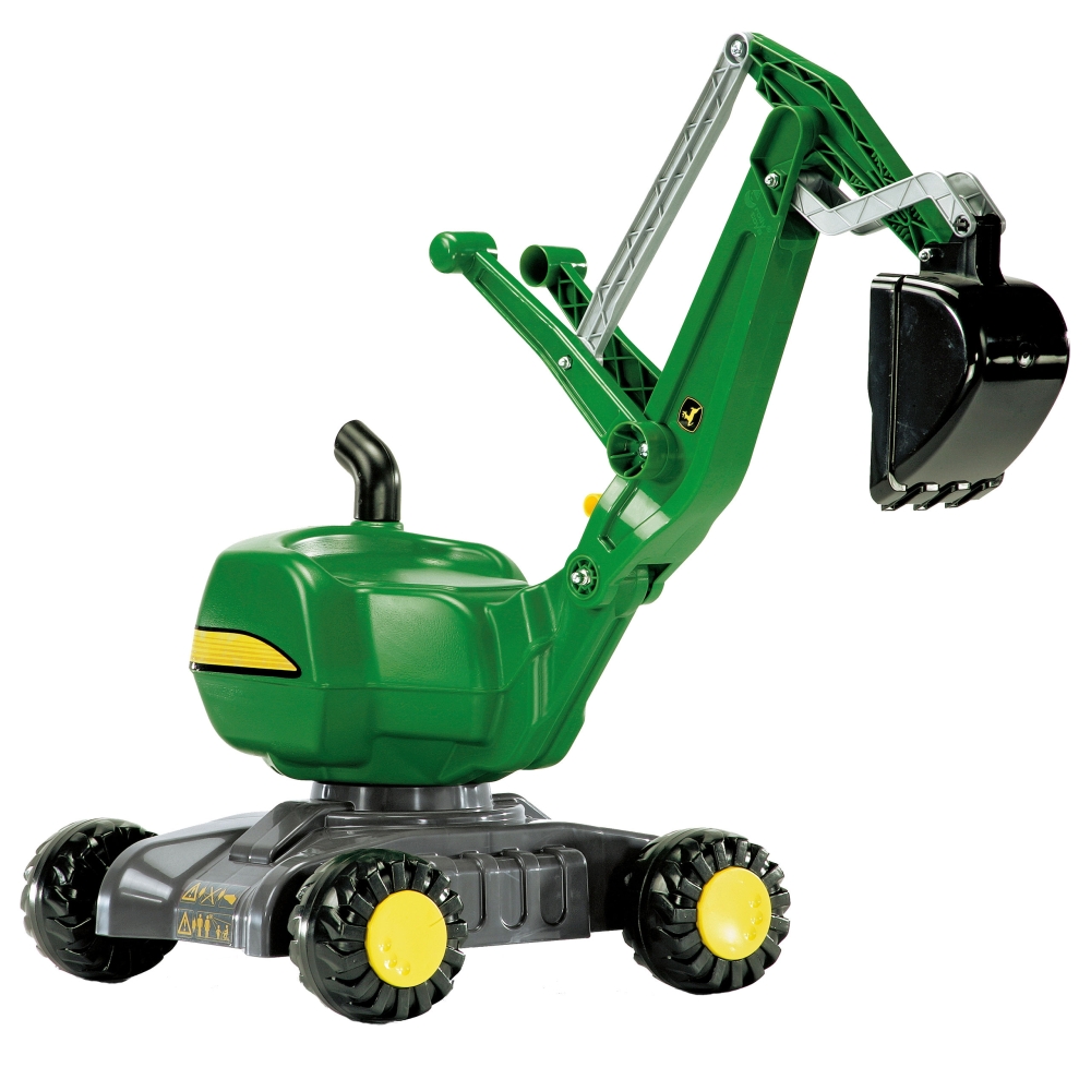 Paspiriamas ekskavatorius Rolly Toys 421022 John Deere Rolly-Digger-Judėjimui, Paspiriamosios mašinėlės ir jų priedai, Paspiriam