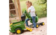 Paspiriamas ekskavatorius Rolly Toys 421022 John Deere Rolly-Digger-Judėjimui, Paspiriamosios mašinėlės ir jų priedai, Paspiriam