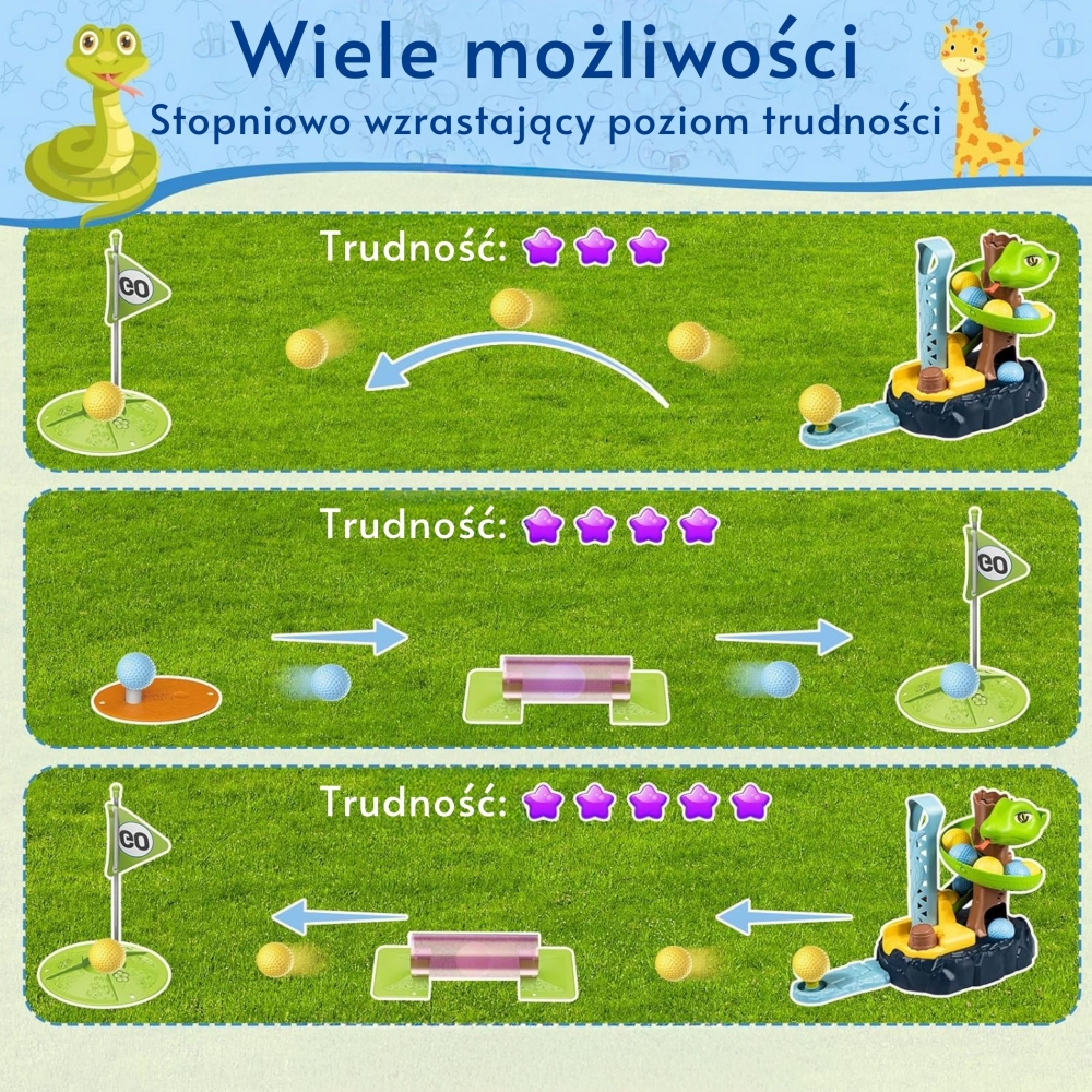 WOOPIE Mini SNAKE GOLF rinkinys