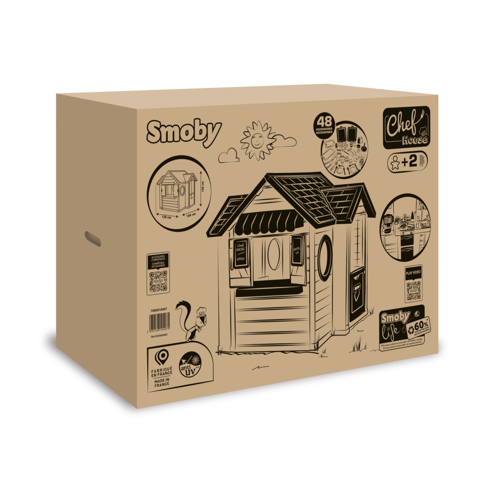 Virėjo namelis Smoby Chef House-Žaislai, Lauko žaislai, Žaidimų nameliai ir jų priedai-e-vaikas
