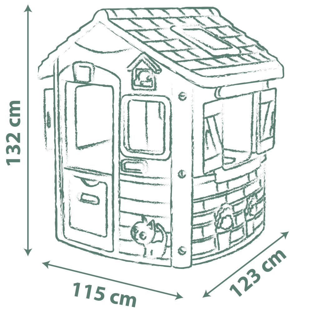 Žaidimų namelis Smoby Neo Jura House-Žaislai, Lauko žaislai, Žaidimų nameliai ir jų priedai-e-vaikas