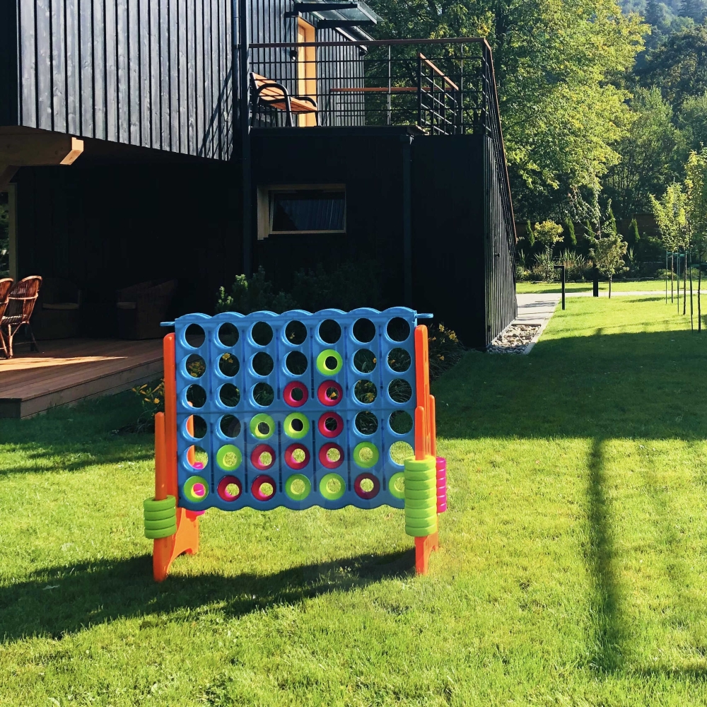 Strateginis loginis žaidimas FEBER Home Garden 4 ratai eilėje Mega 4 in Line-Žaislai, Lauko žaislai, Lauko žaidimai ir sporto pr