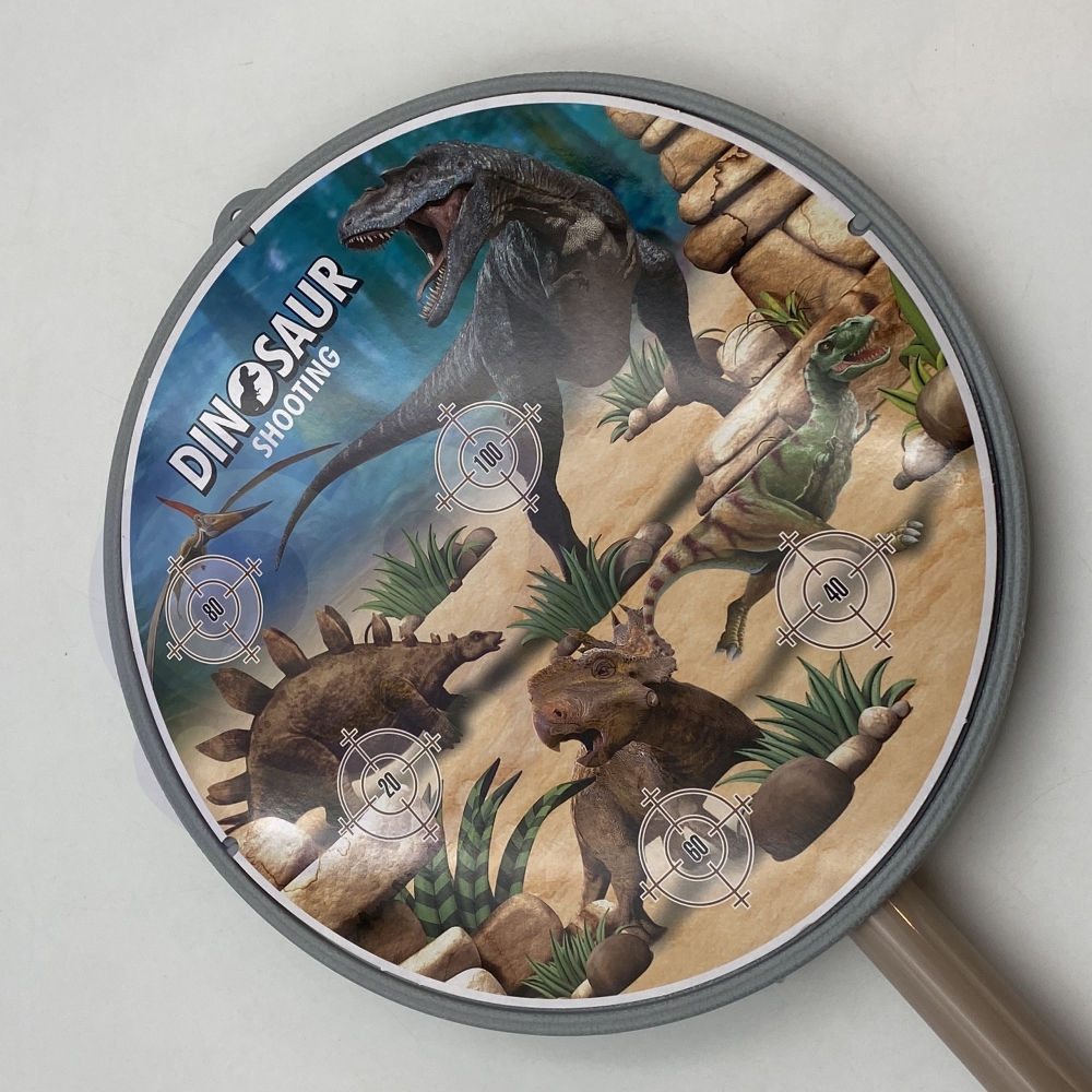 WOOPIE Mažojo lankininko rinkinys Dinozaurai Lankas Strėlės Skydas 32 el.
