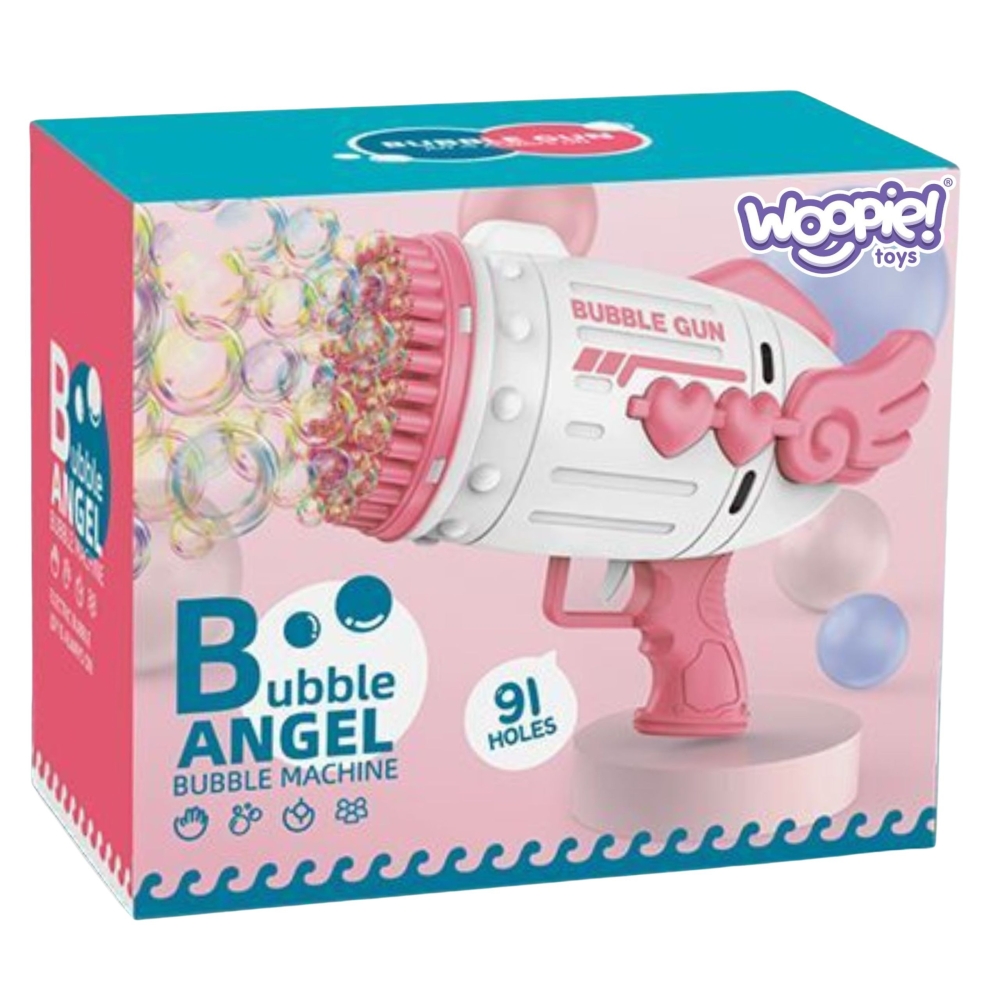 WOOPIE muilo burbulų pistoletas 91 skylutė rožinė