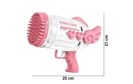 WOOPIE Pistolet do Robienia Baniek Mydlanych 91 Otworów Różowy					