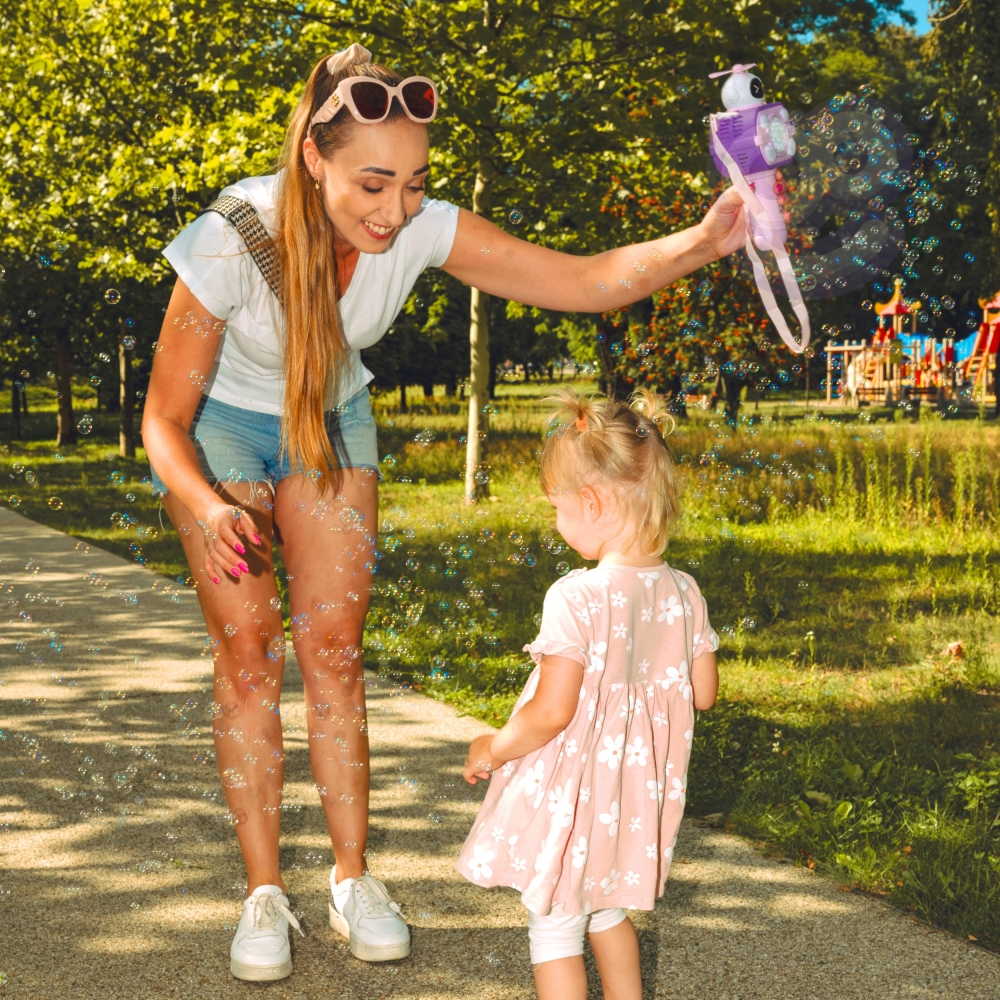WOOPIE muilo burbulų astronautų mašina rožinės spalvos