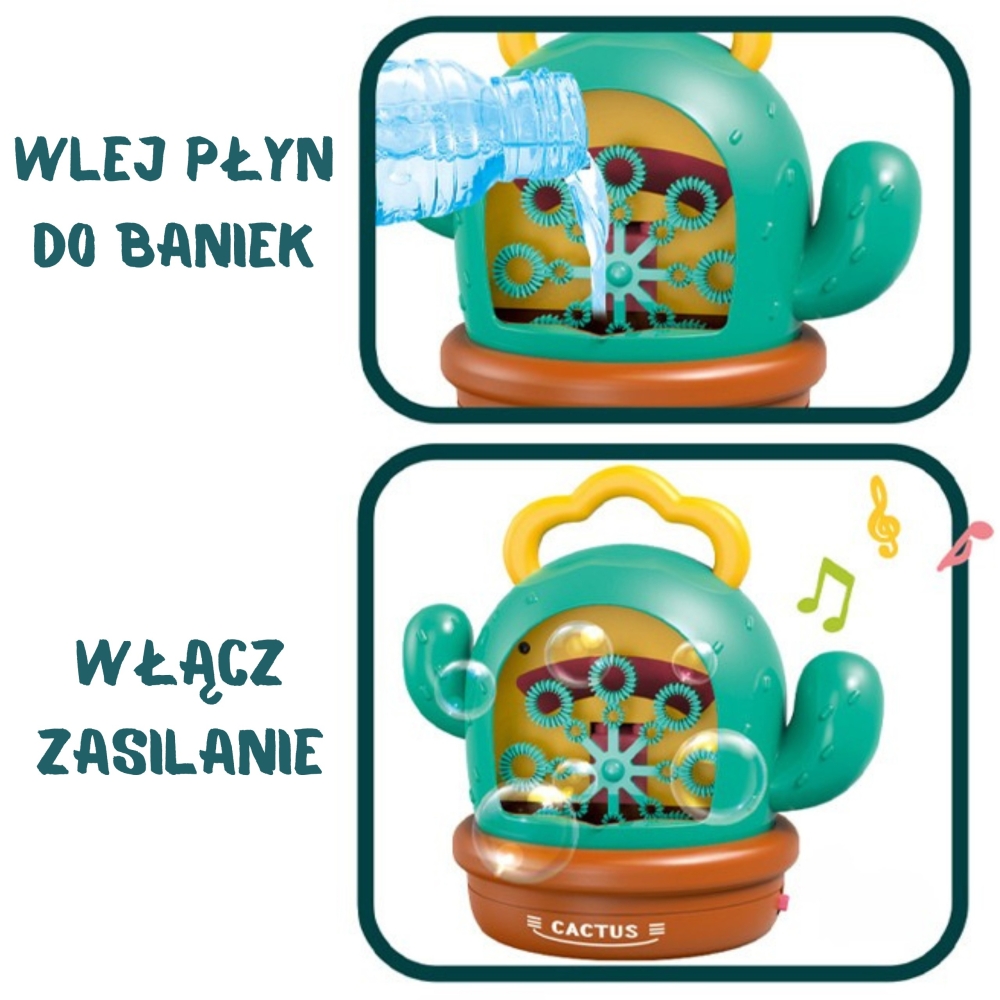 Interaktyvi muilo burbulų kaktuso mašina WOOPIE