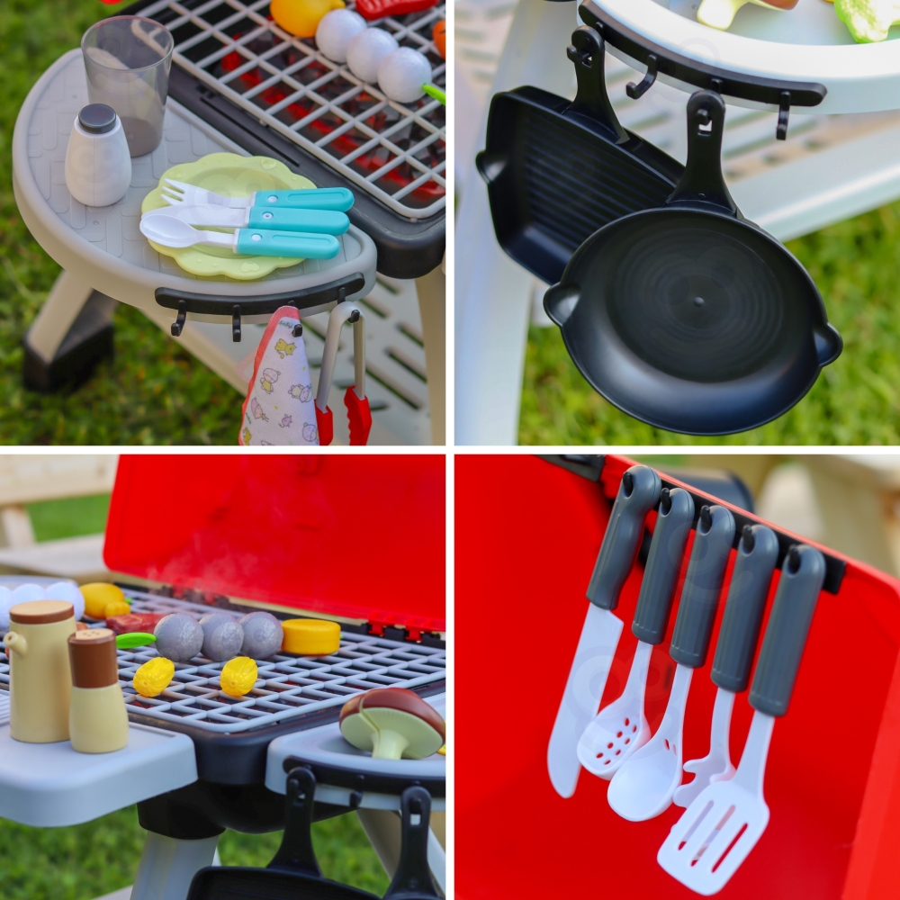WOOPIE Grill Barbecue Garden Kitchen Interactive Pair LED Set XL 41 pcs.