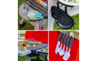 WOOPIE Grill Barbecue Garden Kitchen Interactive Pair LED Set XL 41 pcs.