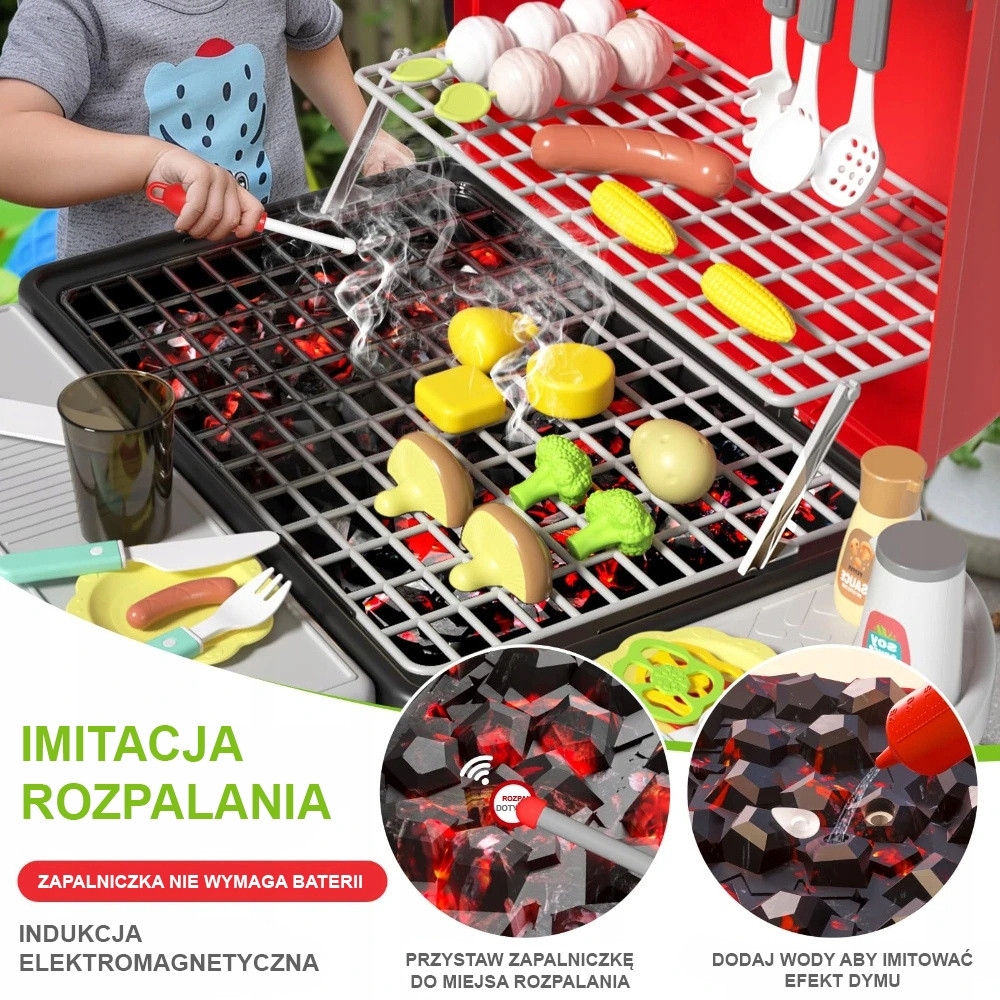 Interaktyvusis grilis WOOPIE Grill LED Barbecue Garden Kitchen XL, 41 el.
