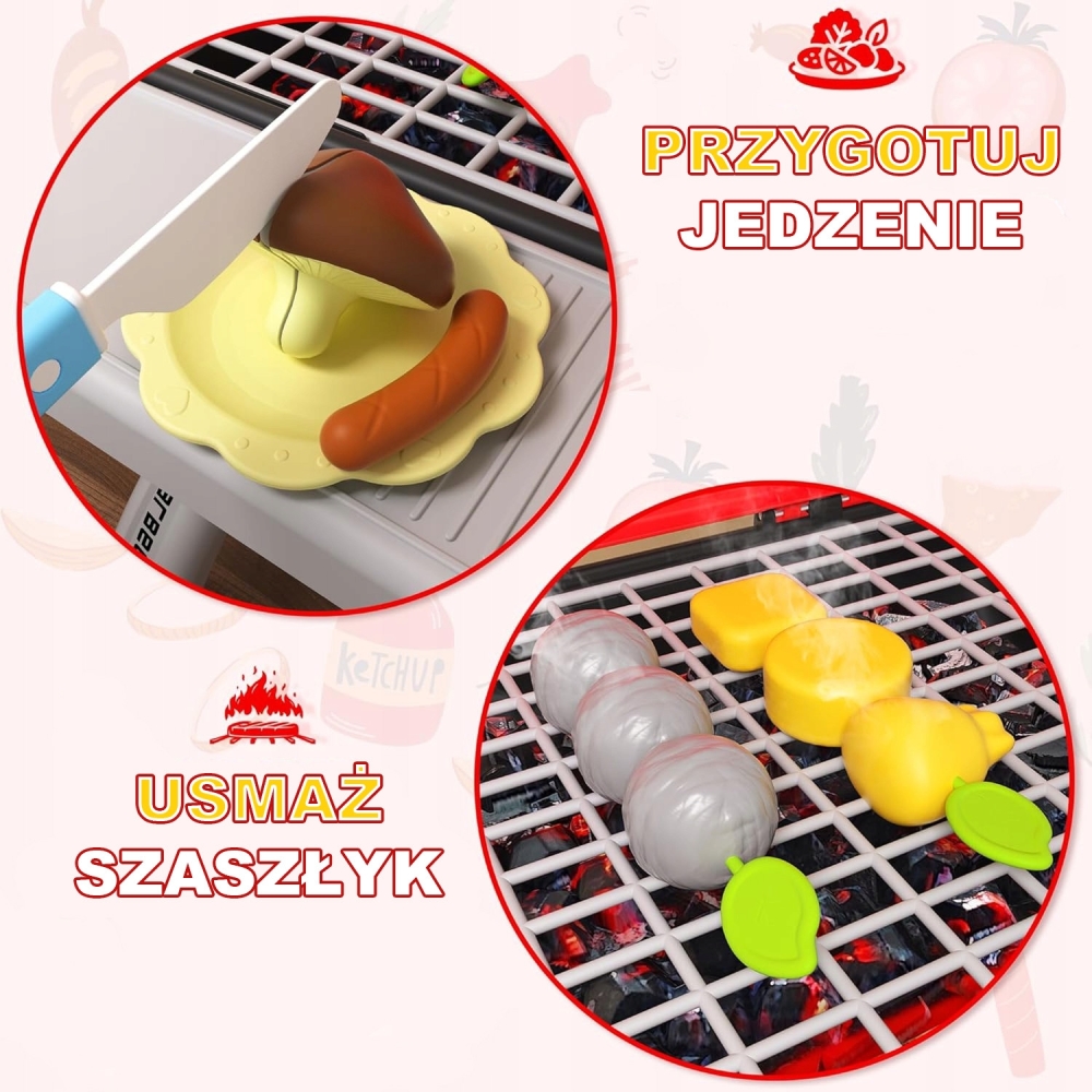 Interaktyvusis grilis WOOPIE Grill LED Barbecue Garden Kitchen XL, 41 el.