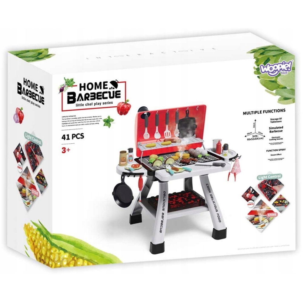 WOOPIE Grill Barbecue Garden Kitchen Interactive Pair LED Set XL 41 pcs.