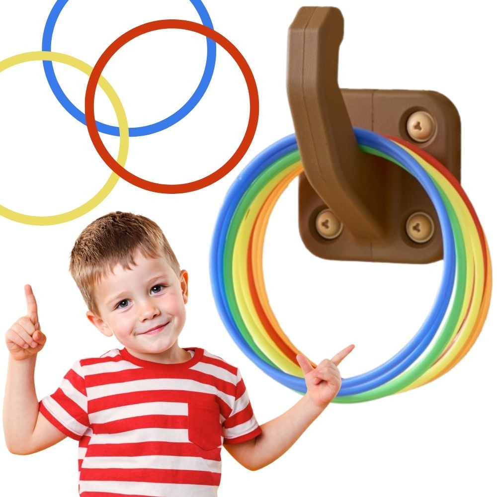 Žiedų rinkinys MASTERKIDZ 10 spalvotų žiedų-Žaislai, Lavinamieji žaislai, Veiklos centrai-e-vaikas