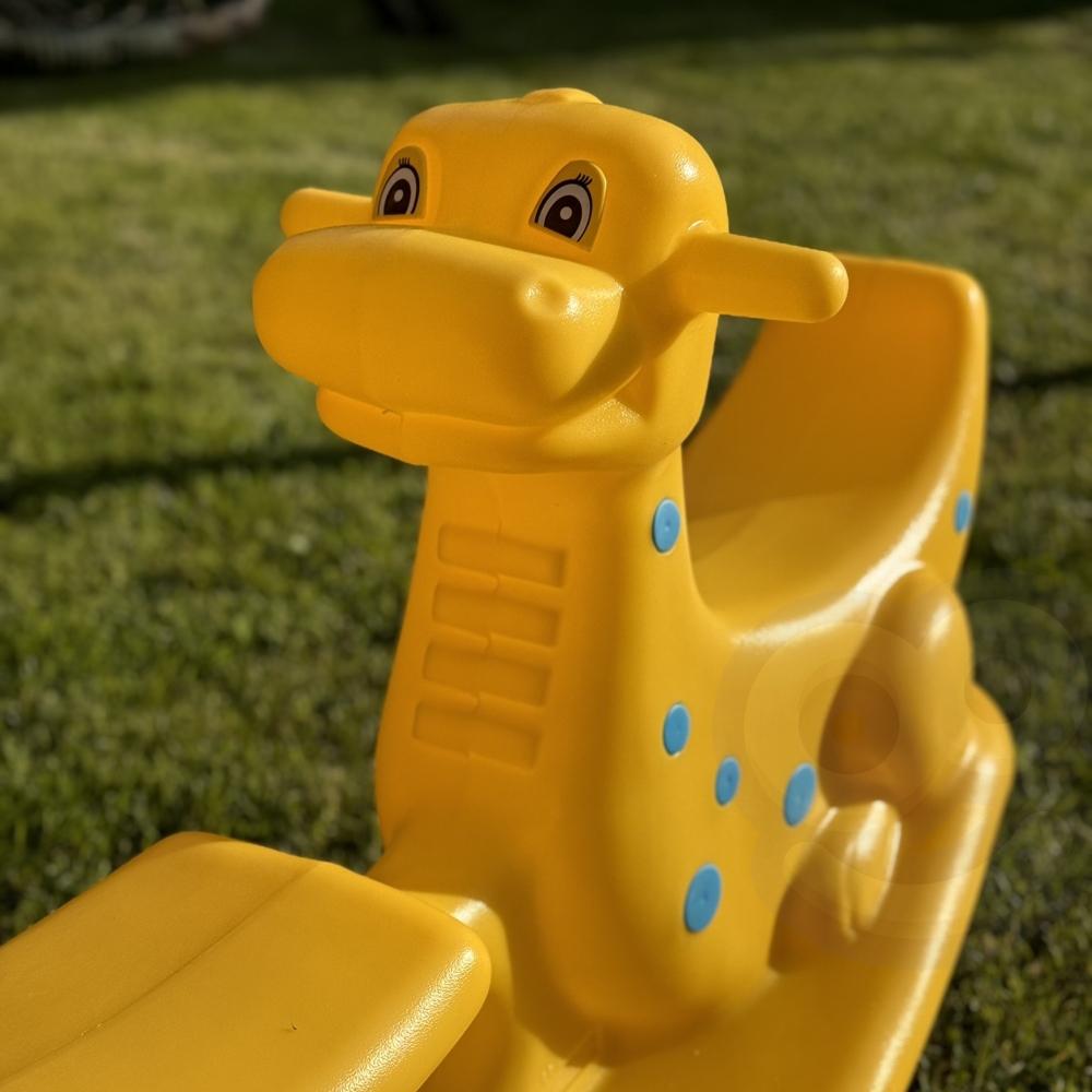Sūpynės keliems vaikams WOOPIE Dino, geltona-Žaislai, Lauko žaislai, Sūpynės-e-vaikas
