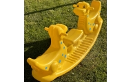 WOOPIE Multi-Person Dino Rocker Balance Swing Yellow
