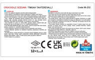 Trivietės sūpynės WOOPIE Krokodilas, žalios