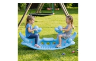 Sūpynės keliems vaikams WOOPIE Dino, šviesiai mėlyna-Žaislai, Lauko žaislai, Sūpynės-e-vaikas