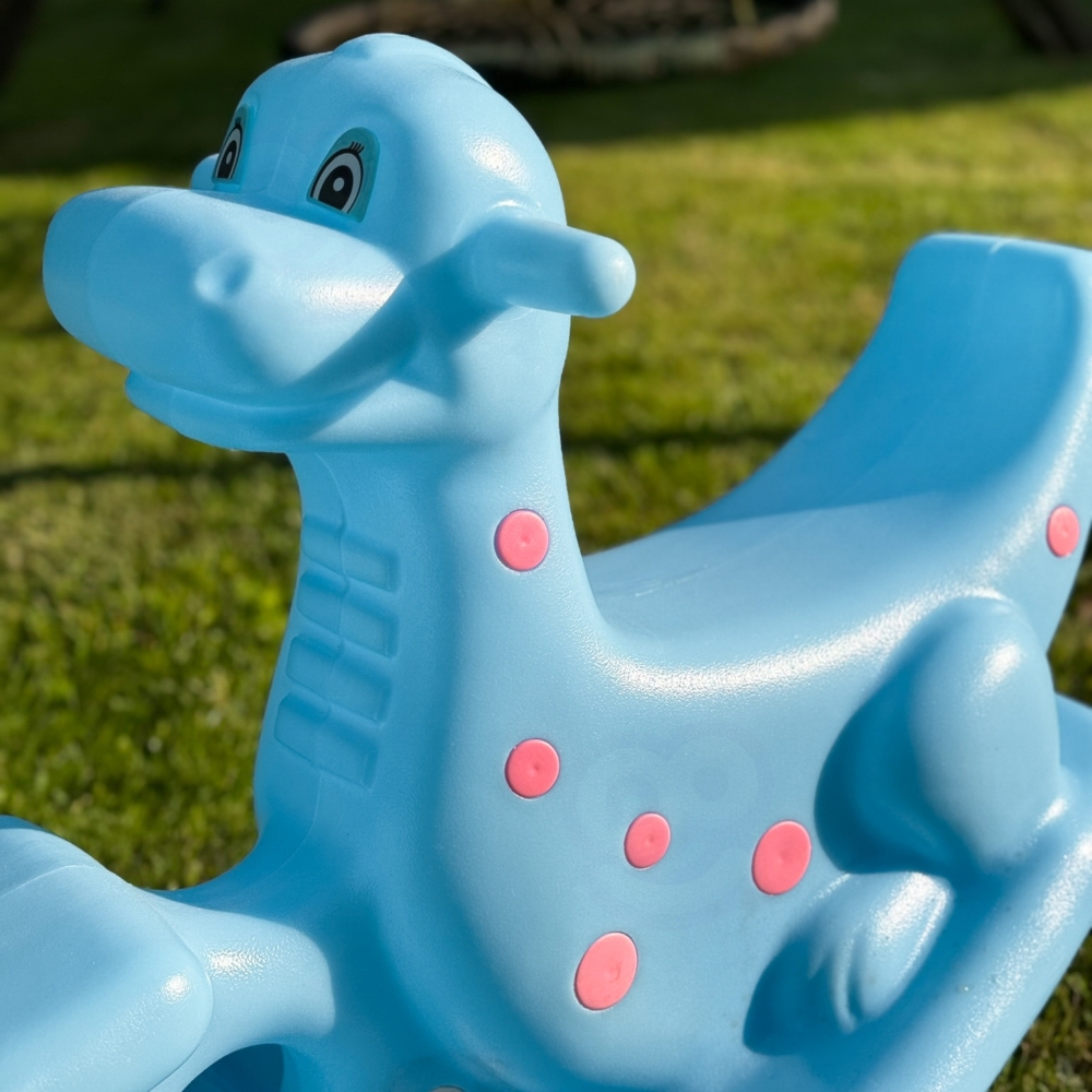 WOOPIE Dino Rocker Balance Swing Light Blue