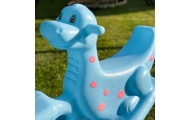 Sūpynės keliems vaikams WOOPIE Dino, šviesiai mėlyna-Žaislai, Lauko žaislai, Sūpynės-e-vaikas