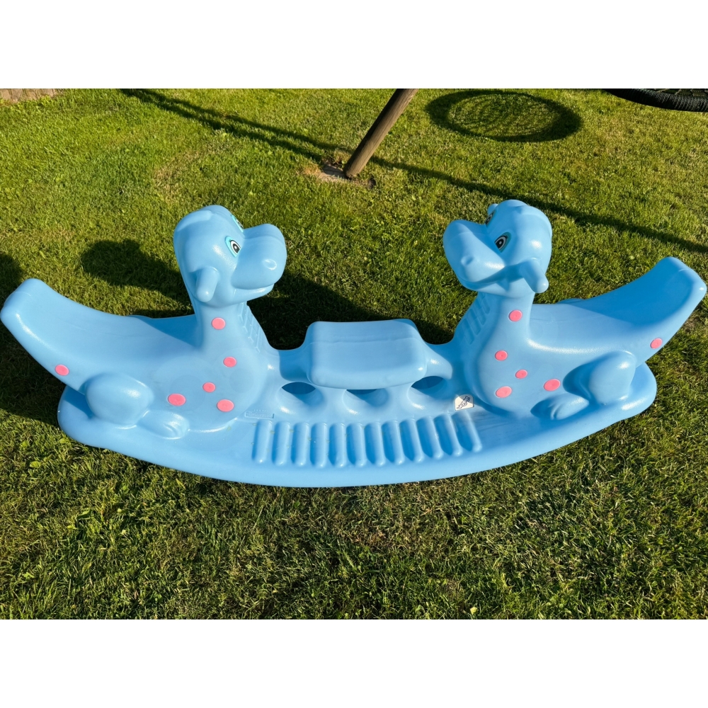 WOOPIE Dino Rocker Balance Swing Light Blue