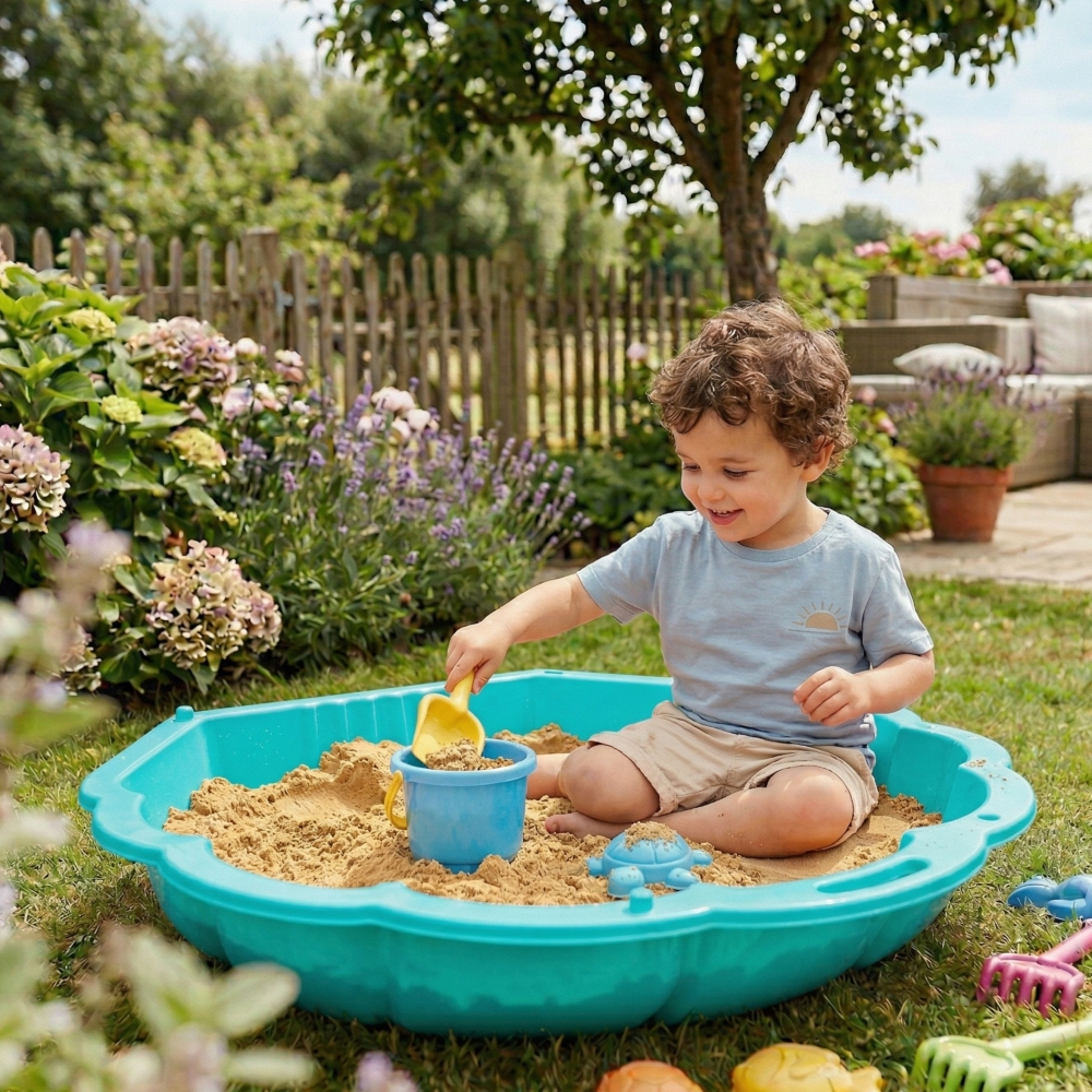 Smėlio dėžė / baseinas WOOPIE Sandbox 3-in-1, 1 vnt žalias-Žaislai, Lauko žaislai, Smėlio dėžės-e-vaikas