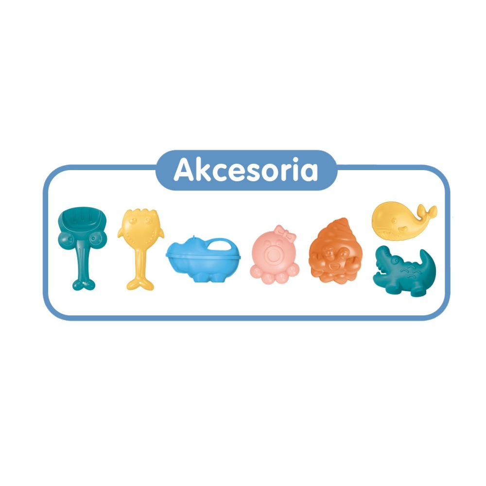 WOOPIE Zestaw do Piasku 3w1 Walizka Krówka + Zabawka Wodna					