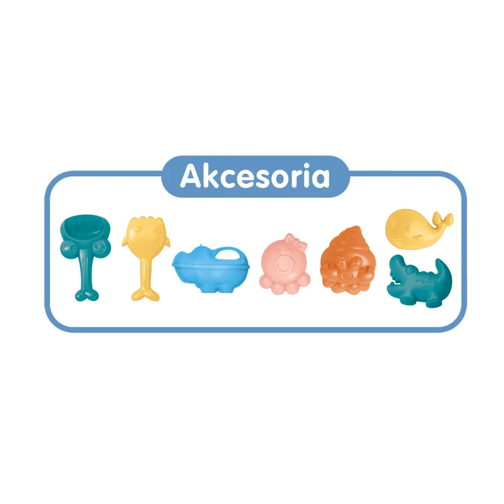 WOOPIE Zestaw do Piasku 3w1 Walizka Krówka + Zabawka Wodna 